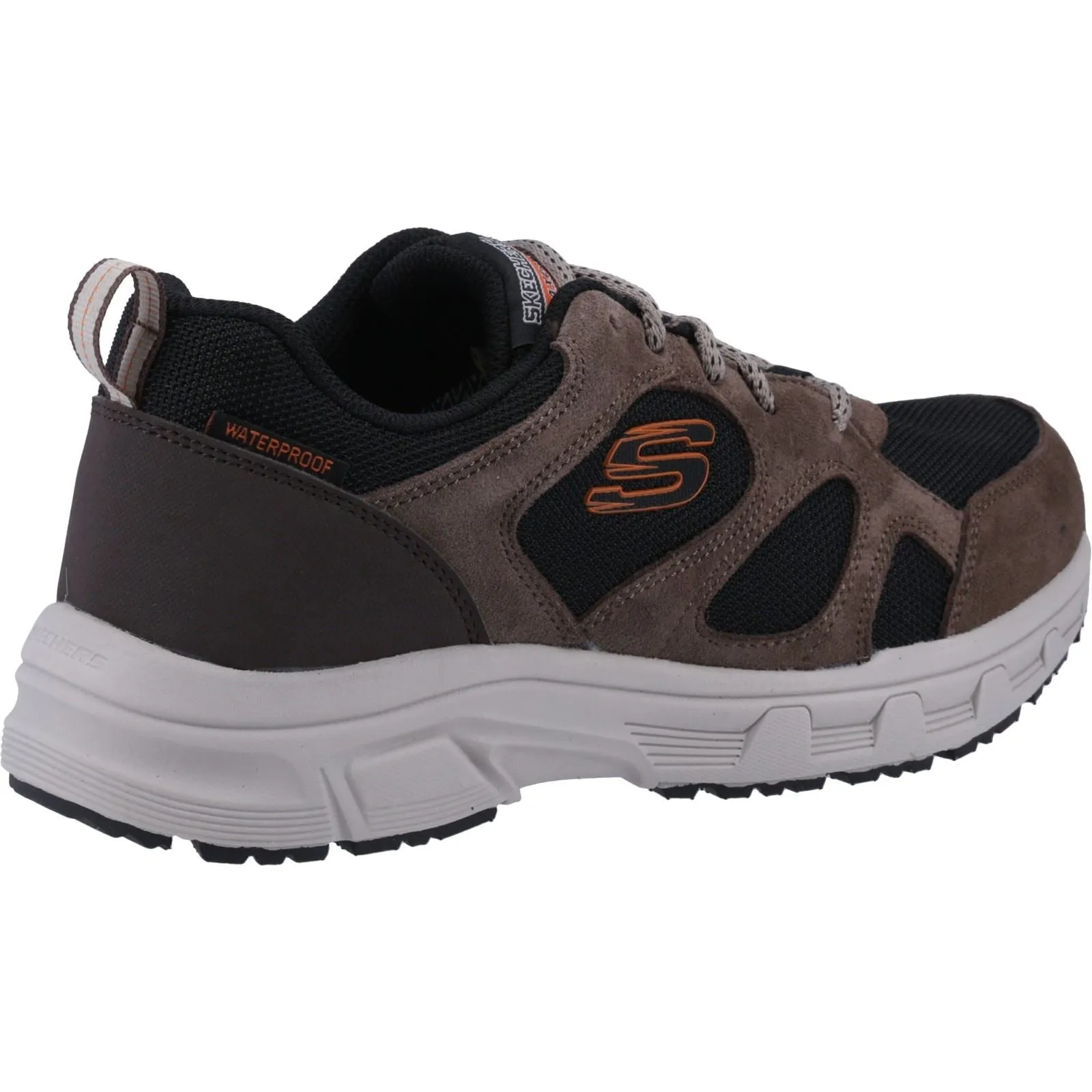 Men's Wide Fit Skechers 237348 Oak Canyon Sunfair Trekking Low Cut Trainers - Brown/Black