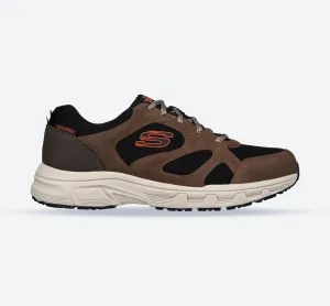 Men's Wide Fit Skechers 237348 Oak Canyon Sunfair Trekking Low Cut Trainers - Brown/Black