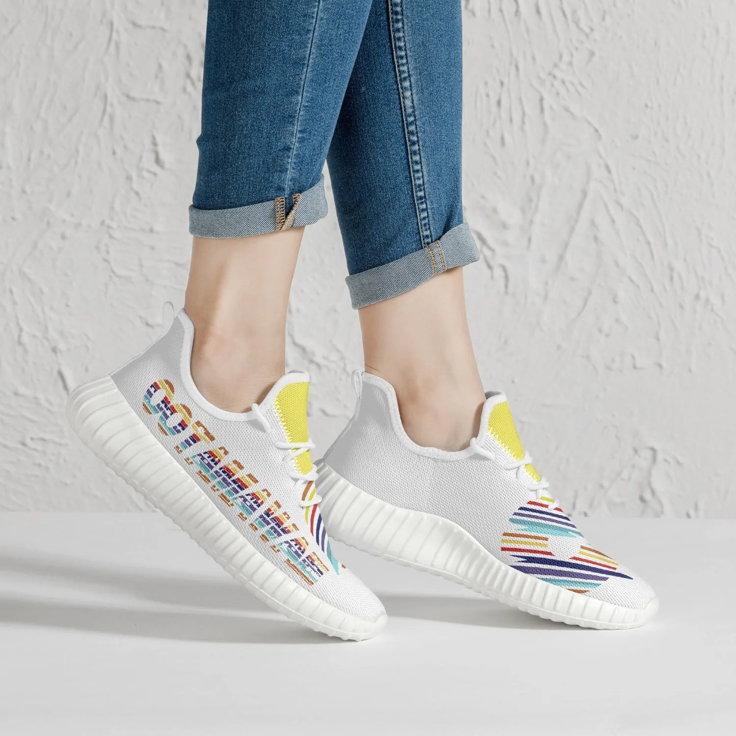 Mesh Knit Sneakers -Rainbow