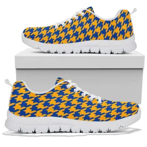 Mesh Sneakers_Blue on Gold_R_HT Pattern