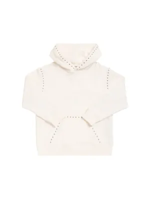 MM6 Maison Margiela   Cotton jersey hoodie w/studs 