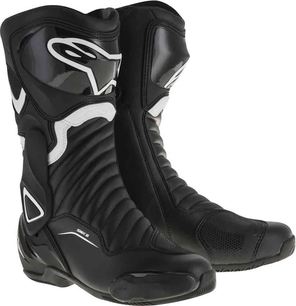 Motorcycle boots SMX-6 V2 Alpinestars, black and white