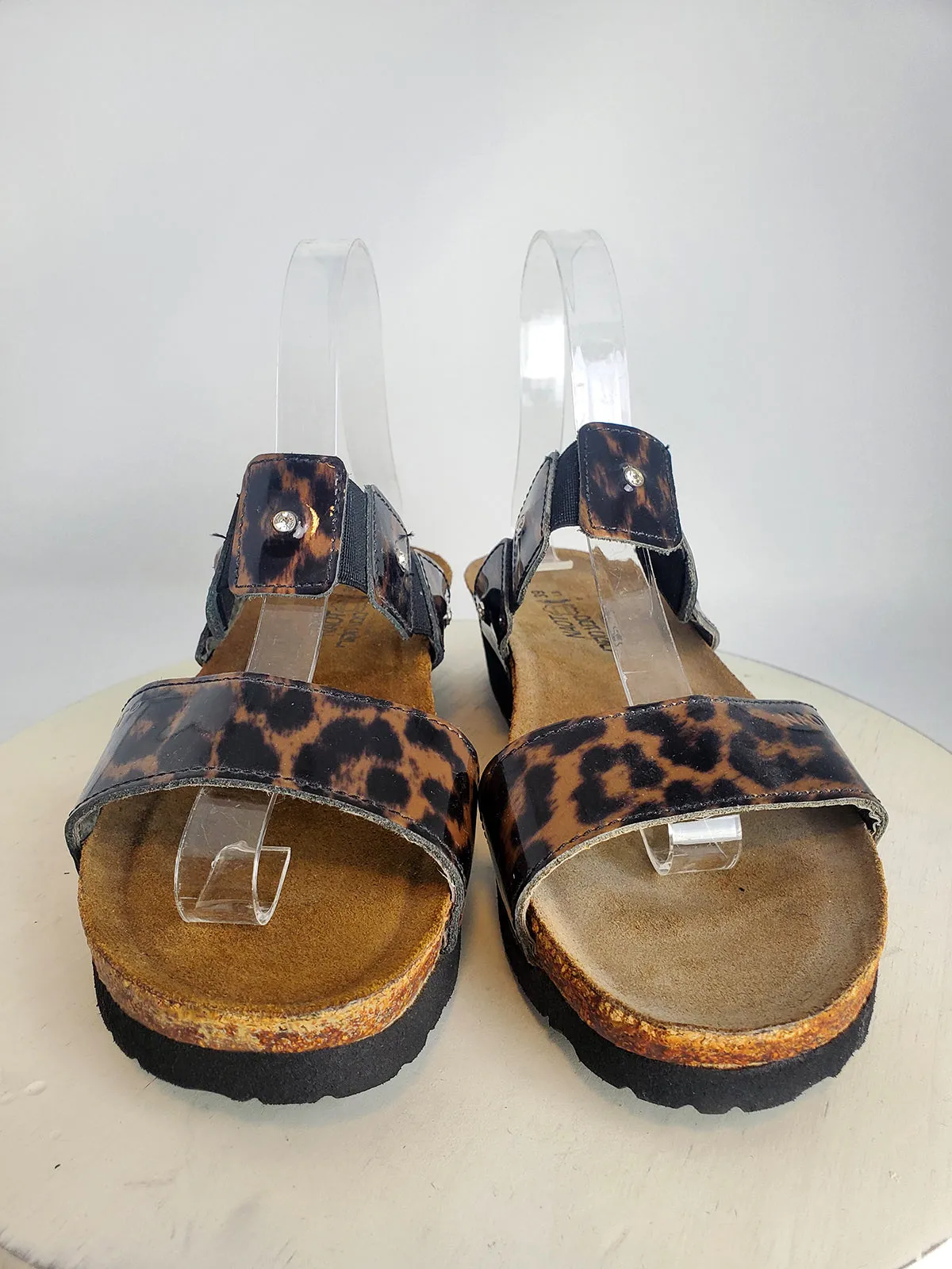 Naot Size 8 (EU 39) Brown & Black Animal Print Sandals