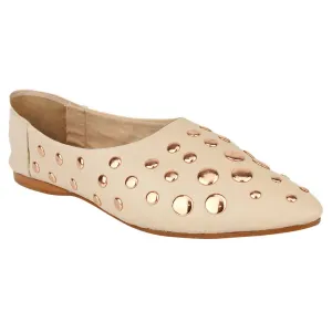 Naughty Monkey - Hariette - Soft Leather Flat in Color Blush 9.5m