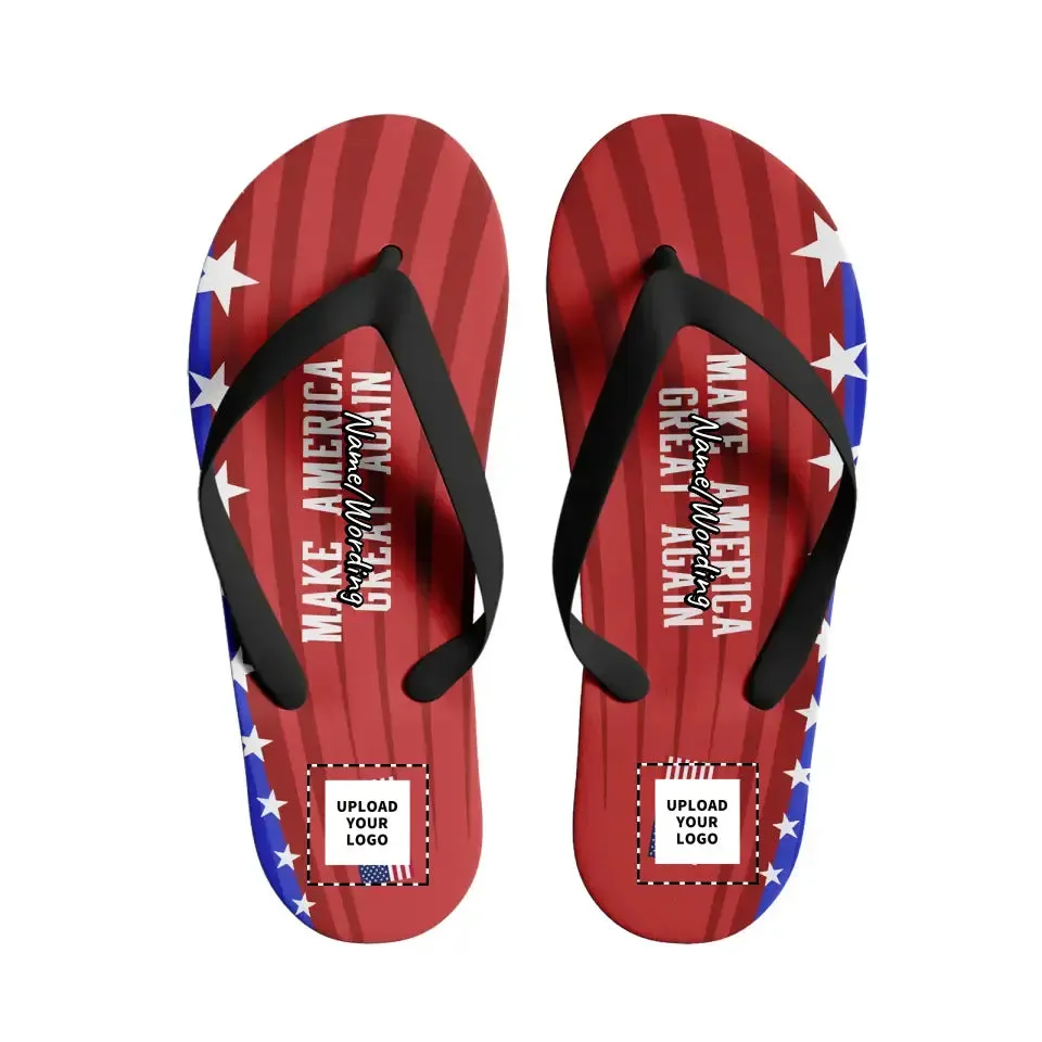 Personalized Trump FlipFlop, Custom Flag, MAGA FlipFlop, Best Gift