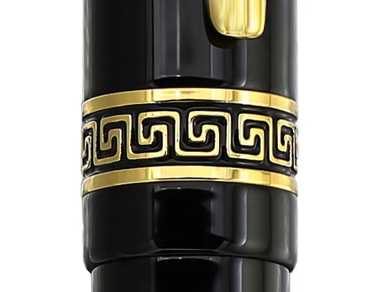 Phantom Hand-Enameled Brass Fountain Pen (Fine Nib) - Classic Black