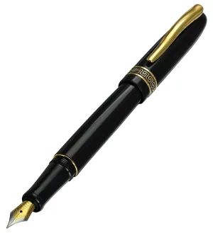 Phantom Hand-Enameled Brass Fountain Pen (Fine Nib) - Classic Black