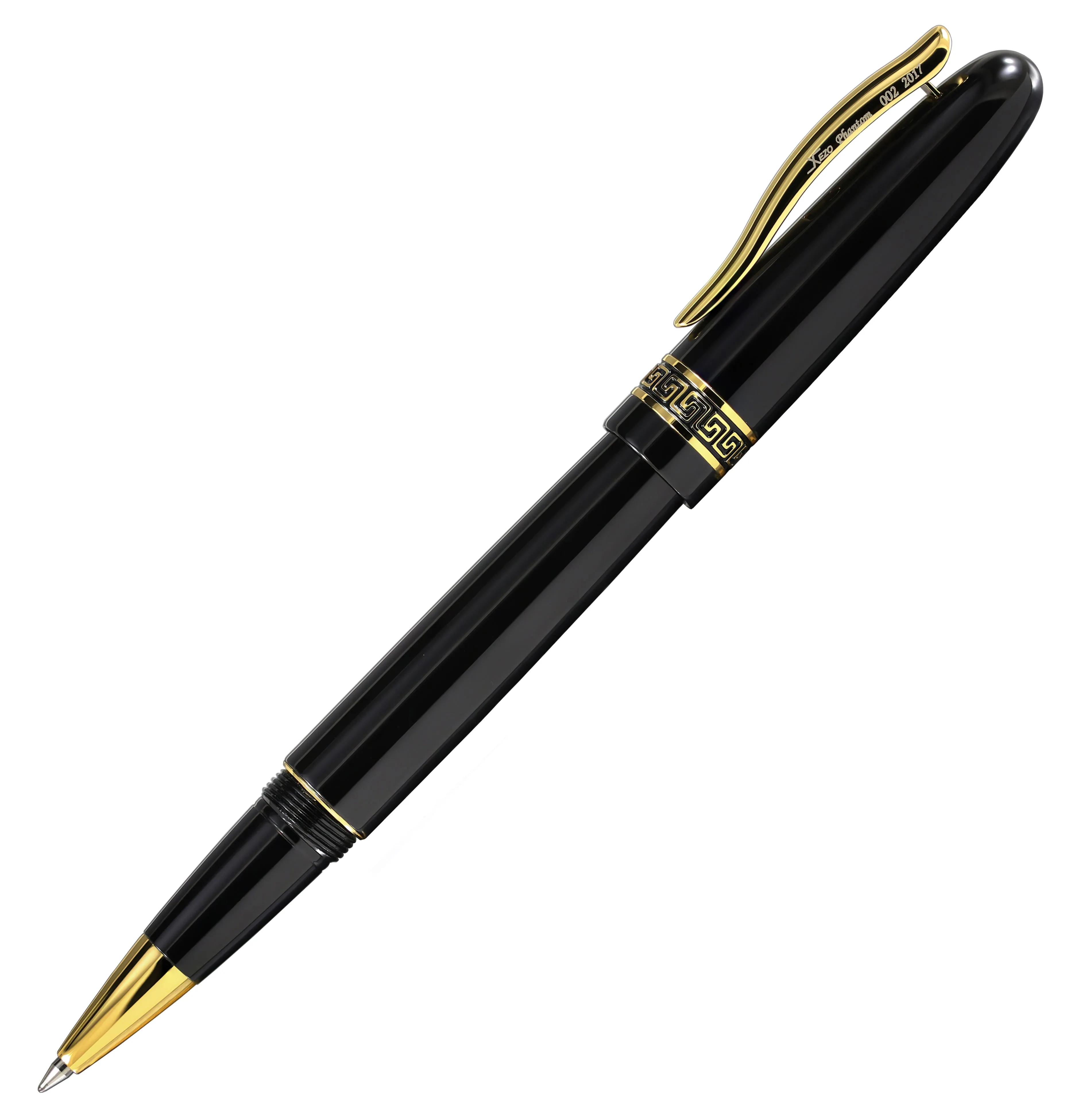 Phantom Hand-Enameled Brass Rollerball Pen - Classic Black