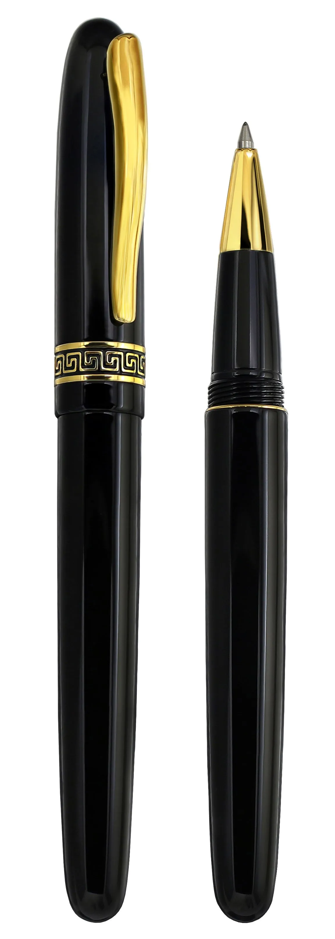 Phantom Hand-Enameled Brass Rollerball Pen - Classic Black