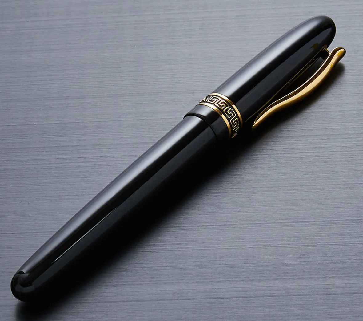 Phantom Hand-Enameled Brass Rollerball Pen - Classic Black