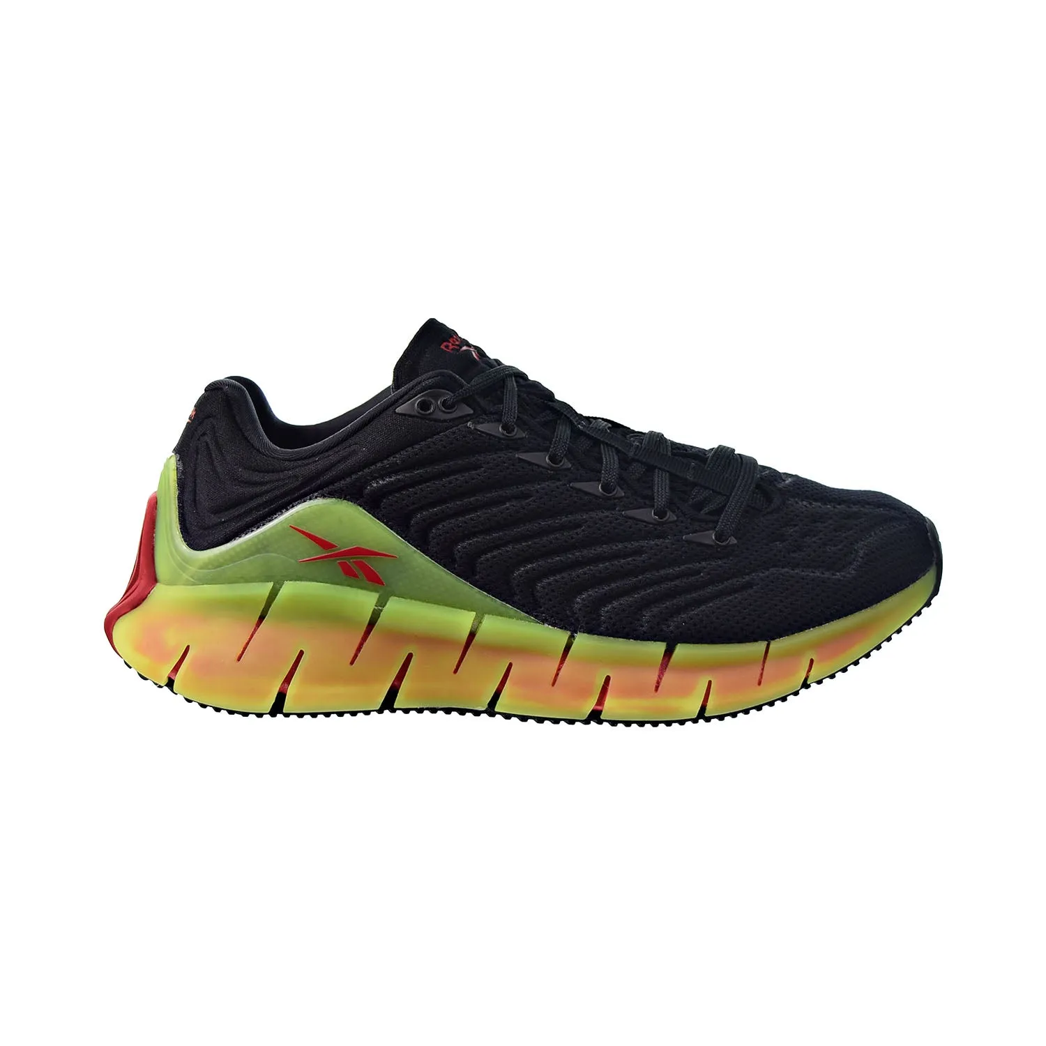 Reebok Zig Kinetica Big Kids' Running Shoes Black-Solar Yellow-Excellent Red