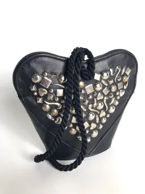 RENAUD PELLEGRINO Heart Shaped Studded Bag