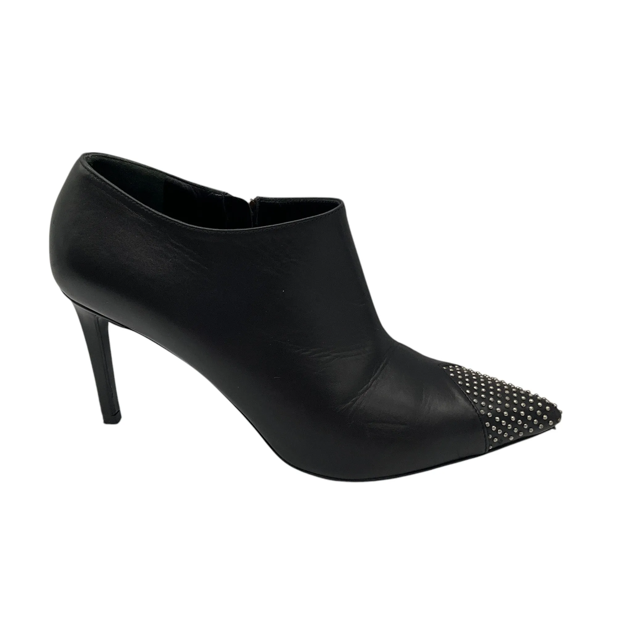 Saint Laurent Black Palladio Studded Leather Ankle Booties