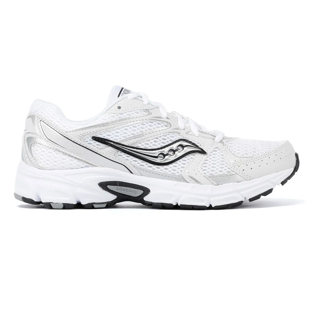 Saucony Ride Millenium White/Silver Trainers