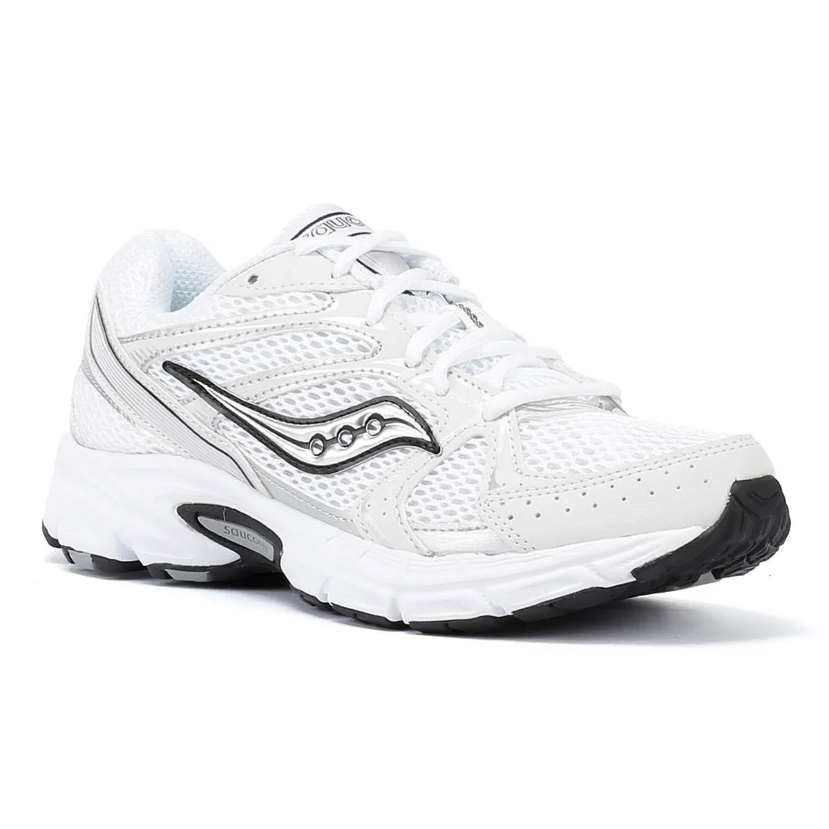 Saucony Ride Millenium White/Silver Trainers