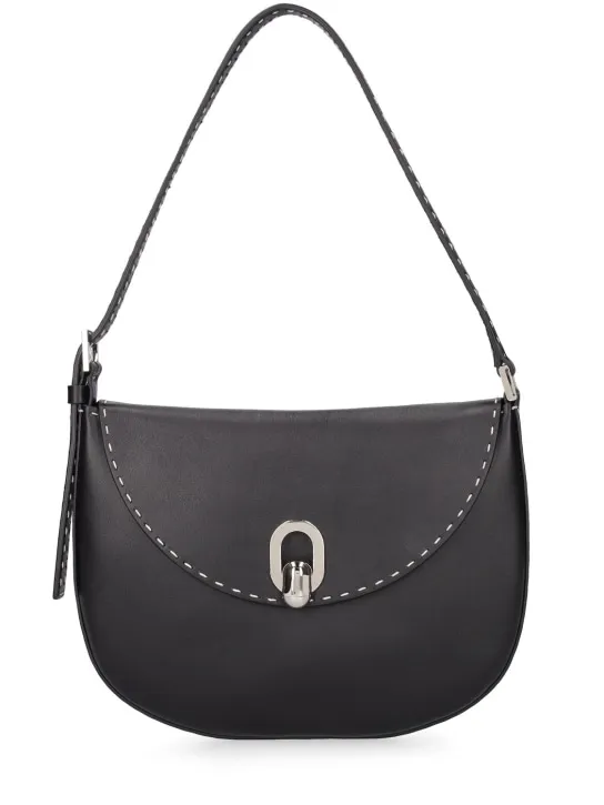 Savette   Small Tondo studded leather hobo bag 