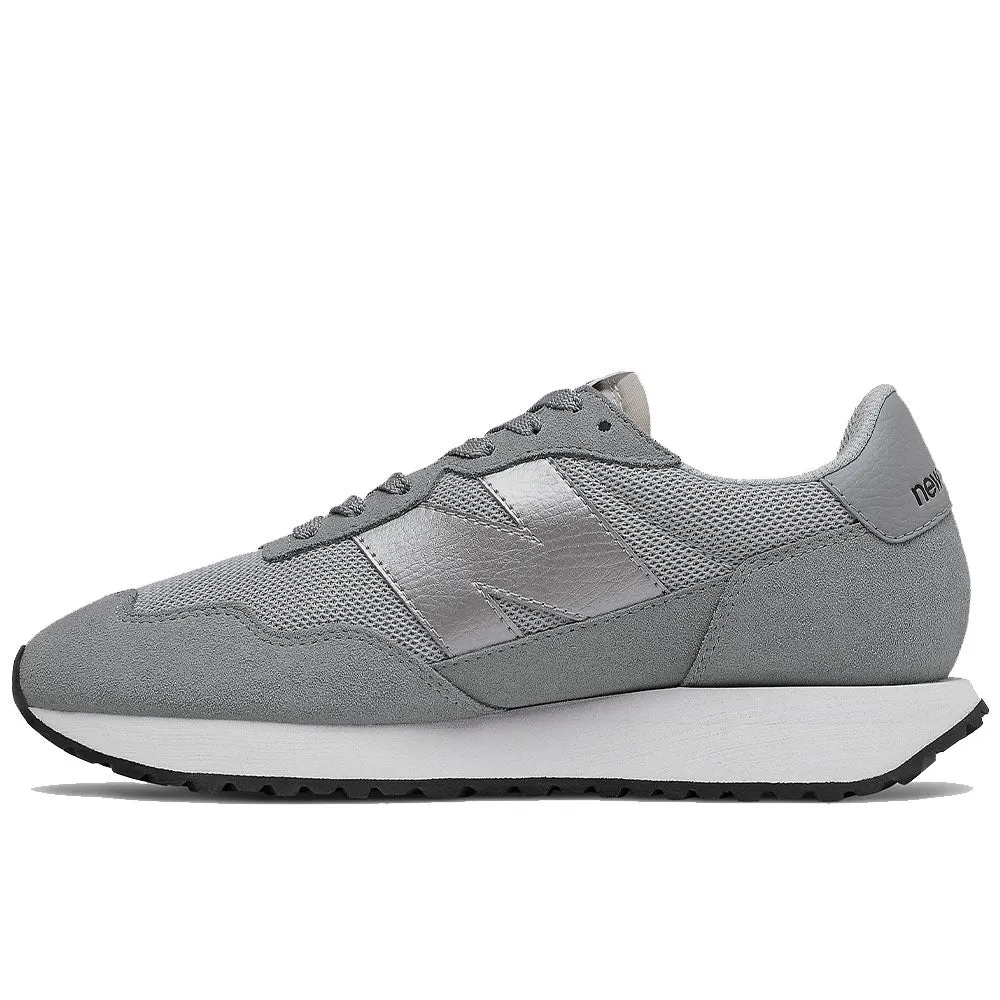 Scarpe Donna NEW BALANCE Sneakers 237 in Suede e Mesh colore Grey Metallic