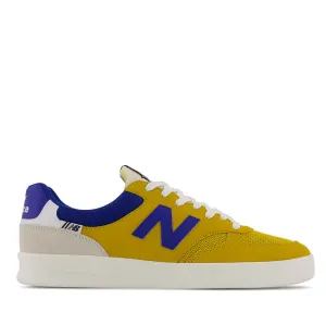 Scarpe Uomo NEW BALANCE Sneakers 300 Court in Mesh e Tessuto Sintetico colore Yellow e Blue