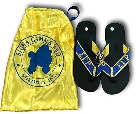 Sigma Gamma Rho Sorority Ladies Thong-Style Flip Flop Sandals (9)