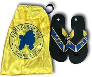 Sigma Gamma Rho Sorority Ladies Thong-Style Flip Flop Sandals (9)