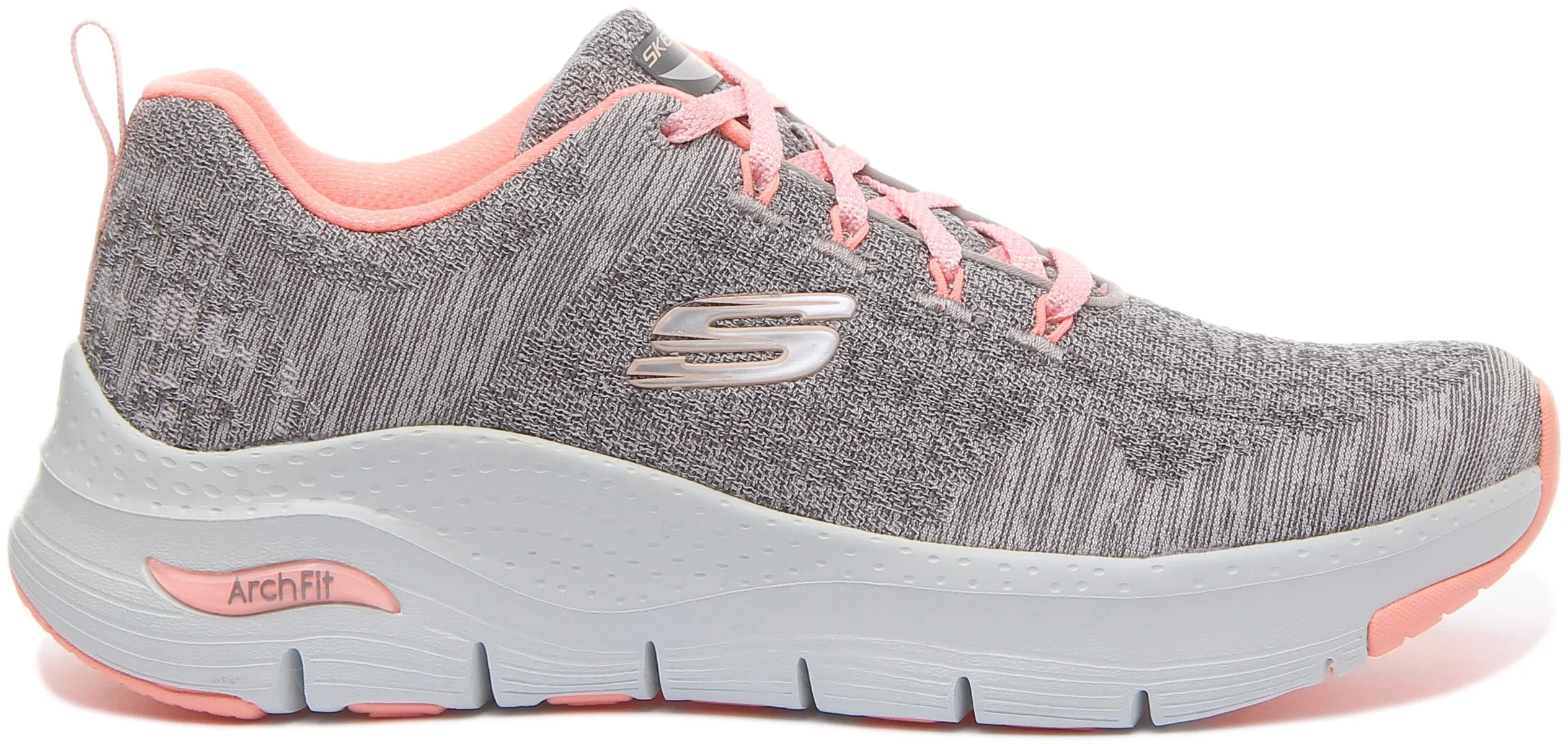 Skechers Arch Fit In Grey Pink For Women