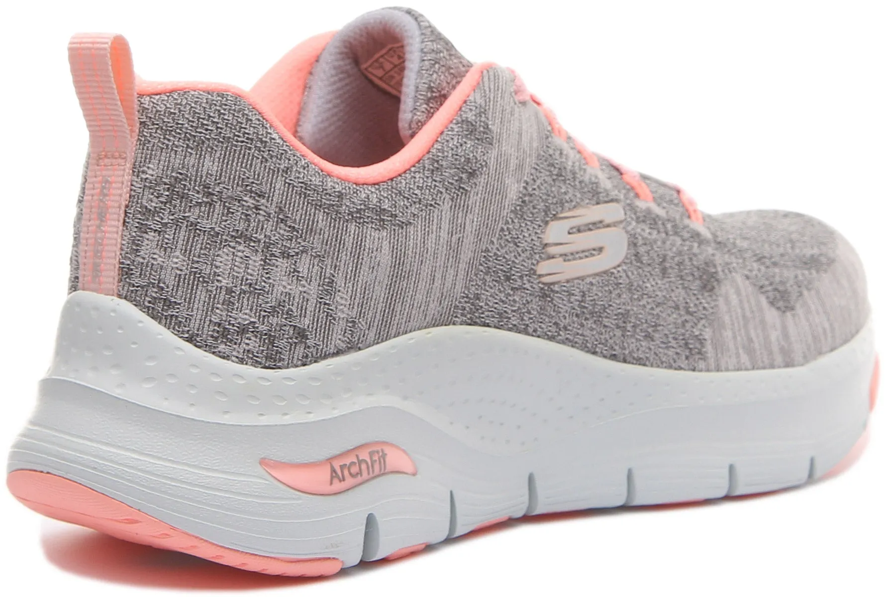 Skechers Arch Fit In Grey Pink For Women