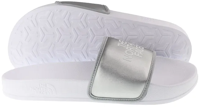 The North Face Womens Base Camp Slides III Metallic Silver White