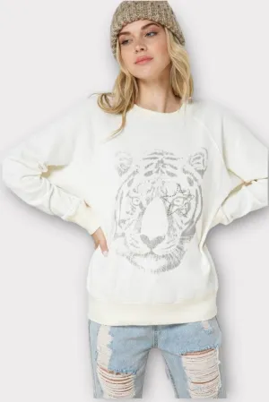 Tiger Studded Star Sweatshirt