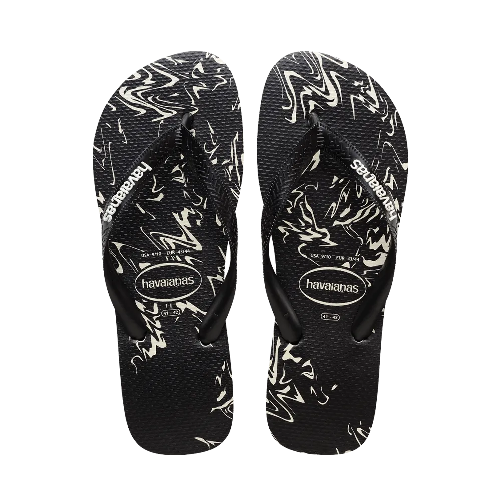 Top Marble Lines Flip Flops