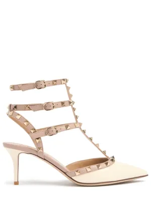 Valentino Garavani   65mm Rockstud patent leather pumps 