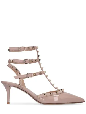 Valentino Garavani   65mm Rockstud patent leather pumps 