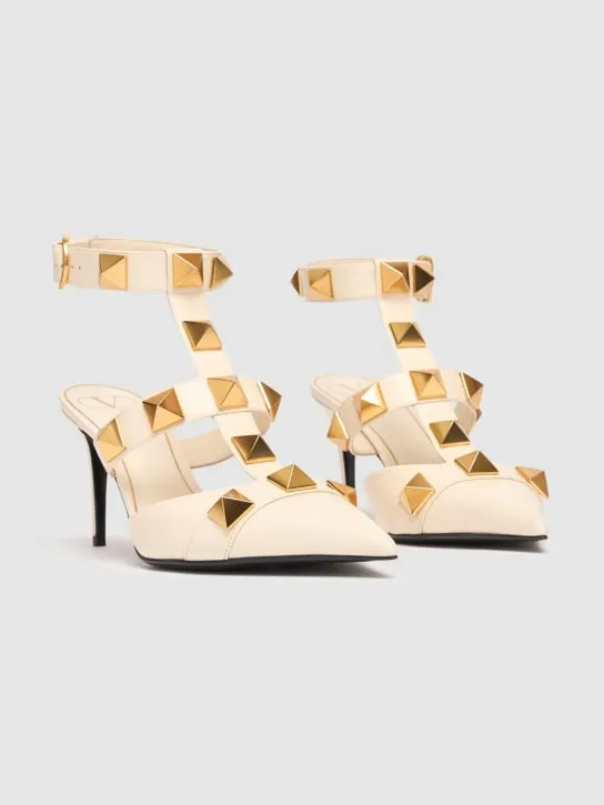 Valentino Garavani   80mm Roman studs leather sandals 