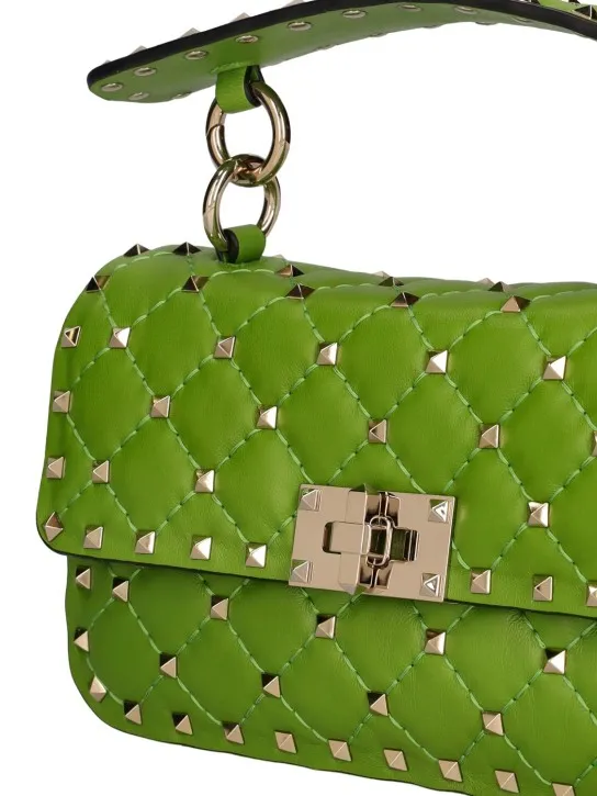 Valentino Garavani   Rockstud Spike nappa top handle bag 