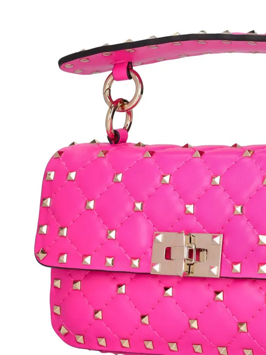 Valentino Garavani   Rockstud Spike nappa top handle bag 