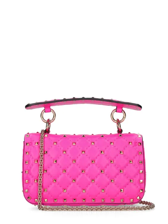 Valentino Garavani   Rockstud Spike nappa top handle bag 