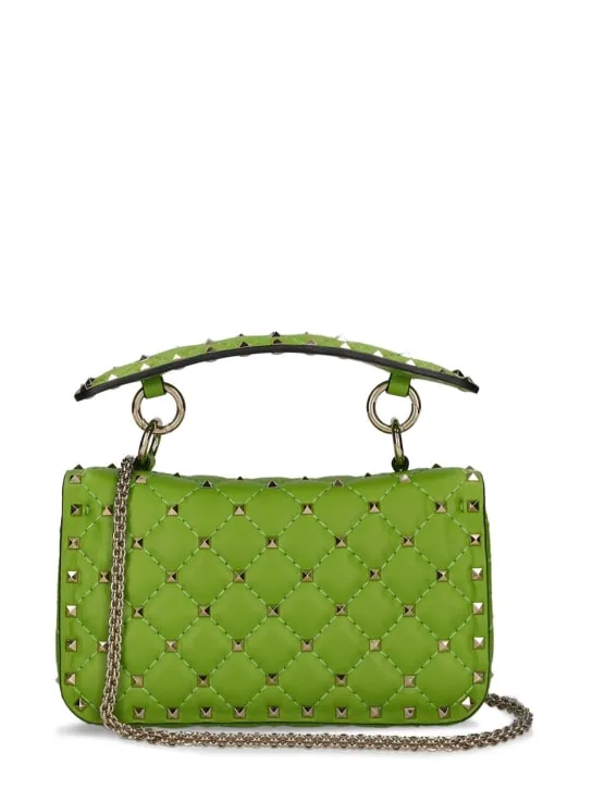 Valentino Garavani   Rockstud Spike nappa top handle bag 