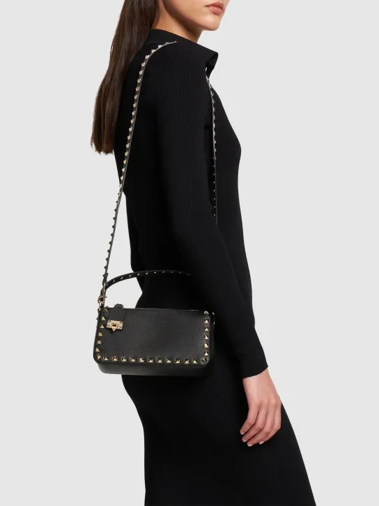 Valentino Garavani   Small Rockstud leather shoulder bag 