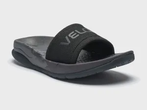 Velous Laguna Slide Dark Grey Black