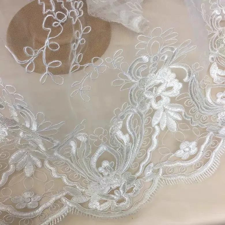 White Lace material for veil