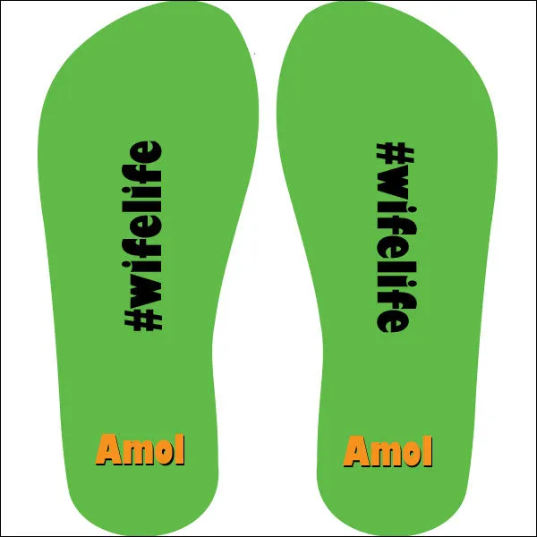 #wifelife © Personalized Flip Flops for Husband