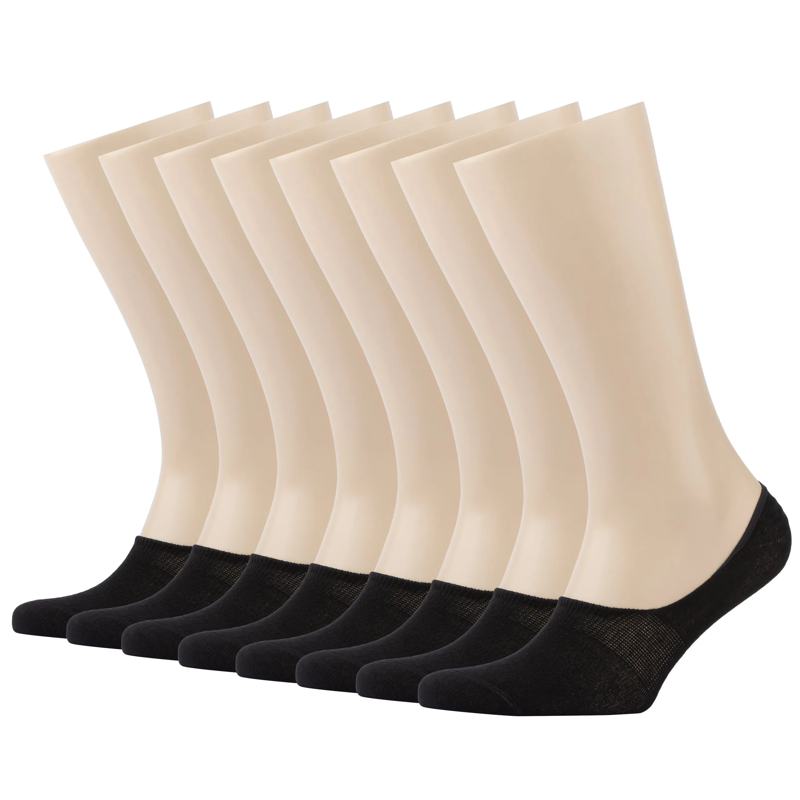 Women Bamboo No Show Socks Ultra Low-Cut, No-Show Length 8-Pack