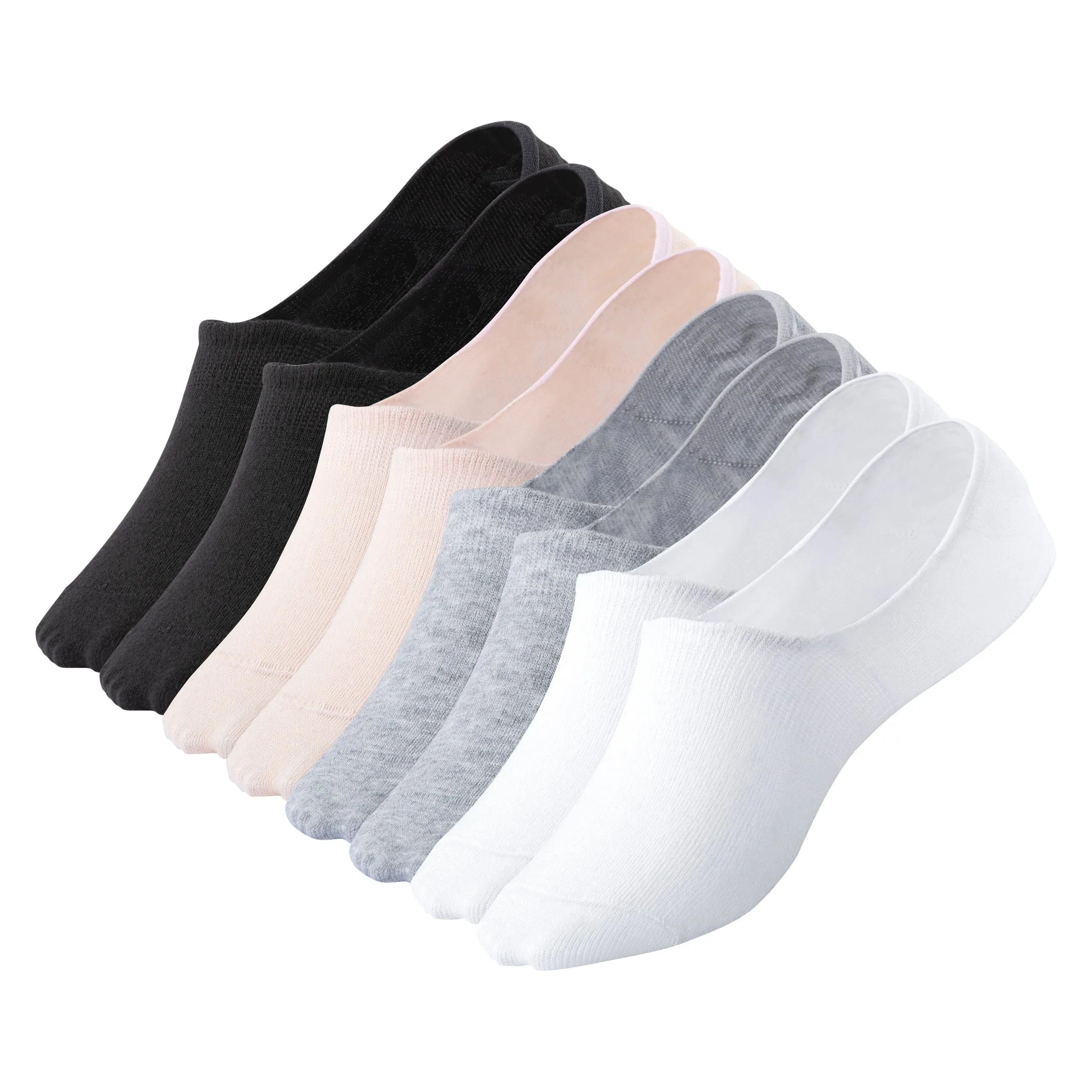 Women Bamboo No Show Socks Ultra Low-Cut, No-Show Length 8-Pack