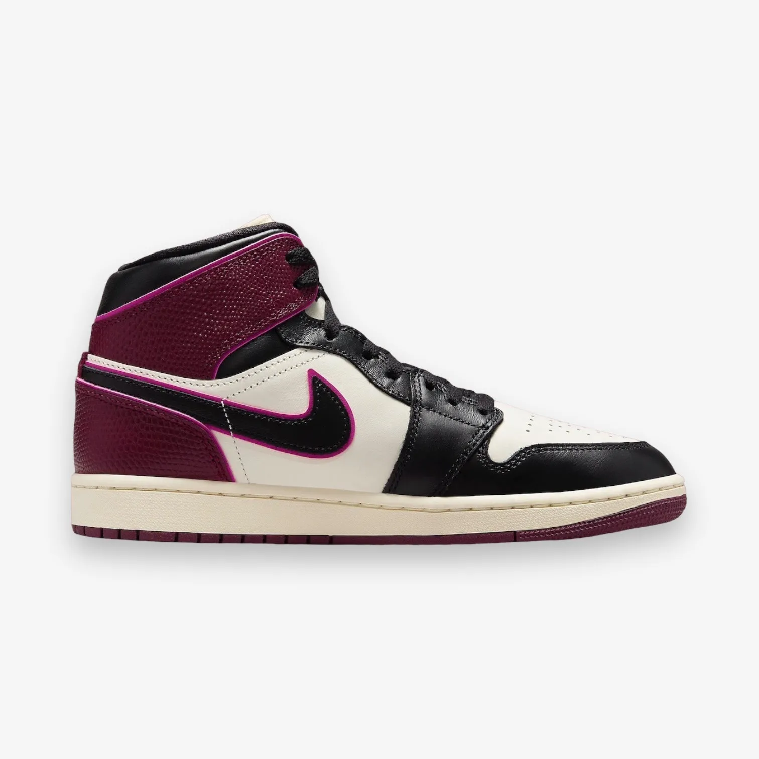 Women's Air Jordan 1 Mid SE Sail Black Active Pink FQ7818-101