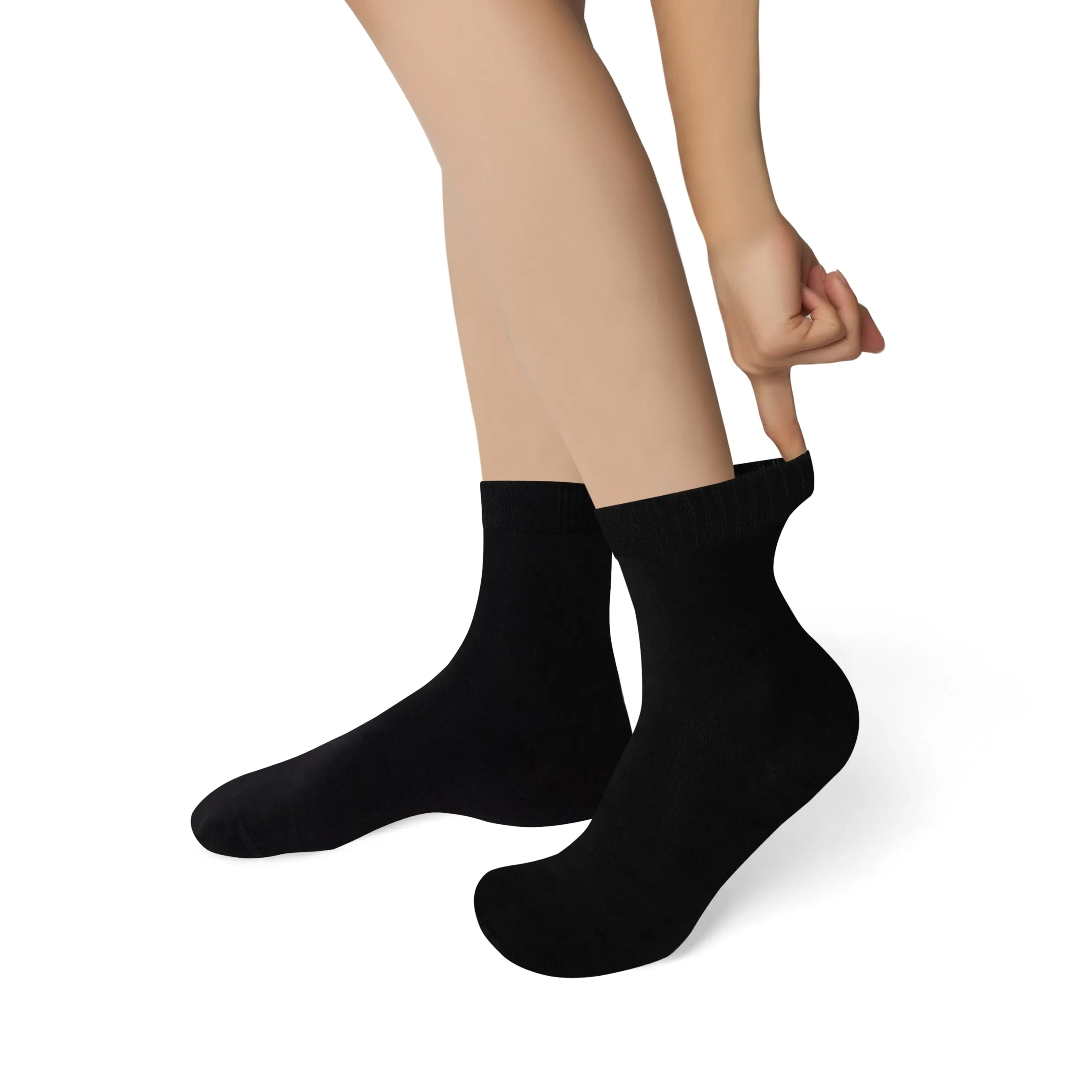 Womens Bamboo Dress Socks | Quarter Crew Length | 6 Pack