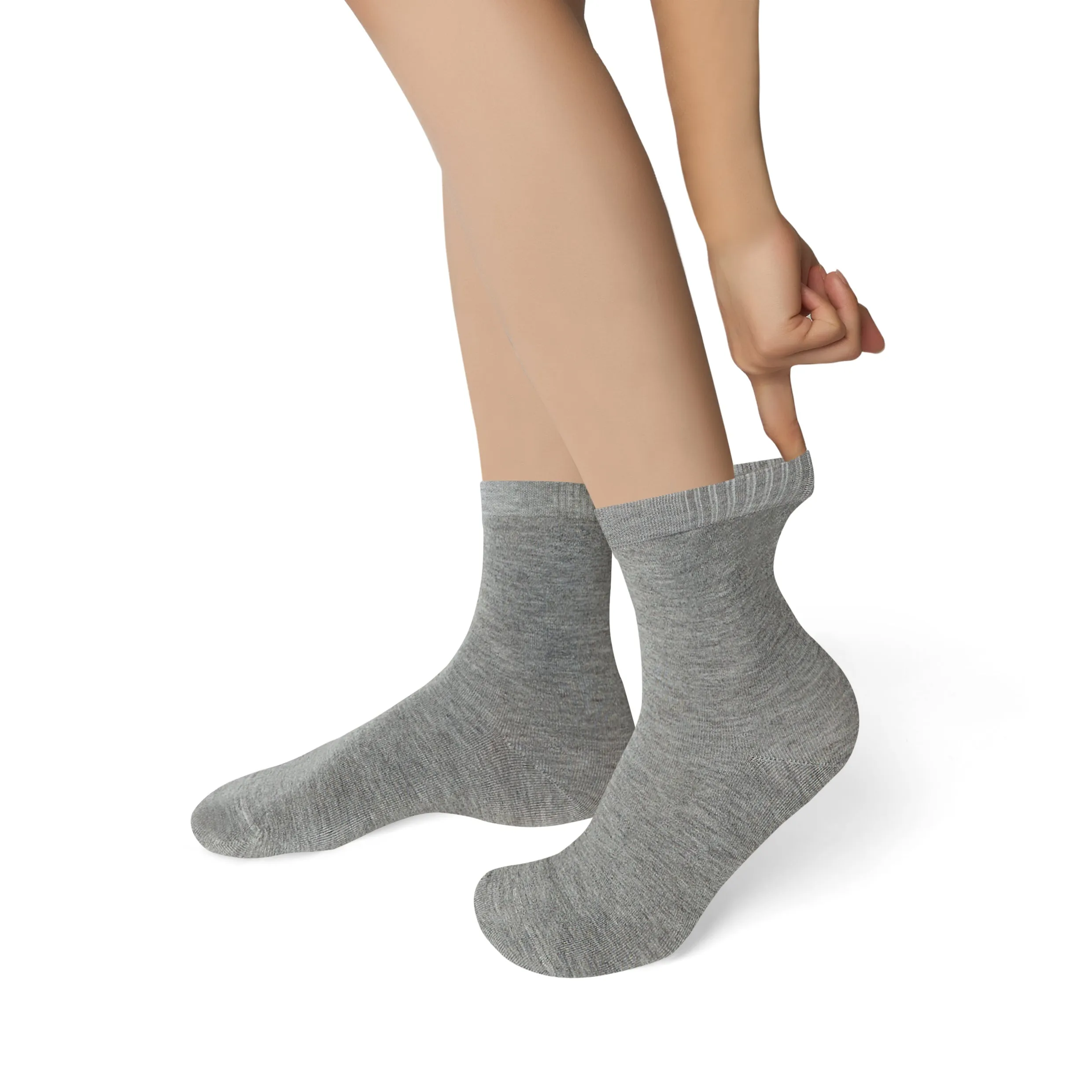 Womens Bamboo Dress Socks | Quarter Crew Length | 6 Pack